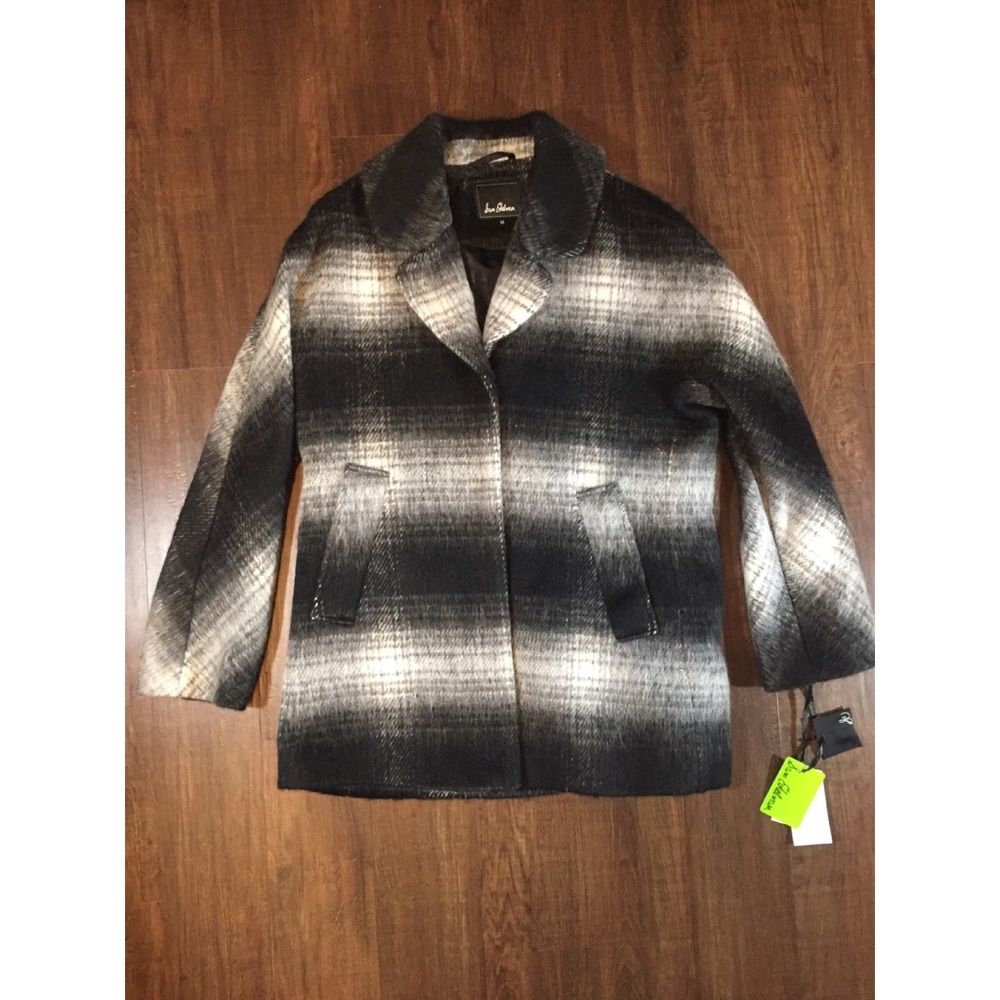 Sam Edelman Erin Wool Blurry Plaid Coat